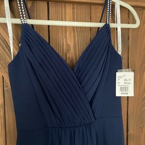 David’s Bridal bridesmaid dress, sz 0, marine/navy